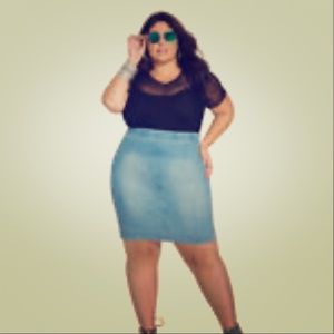 🎄💙 Denim Skirt Light Pastel Blue